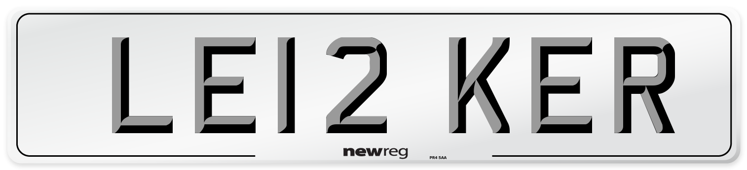 LE12 KER Front Number Plate
