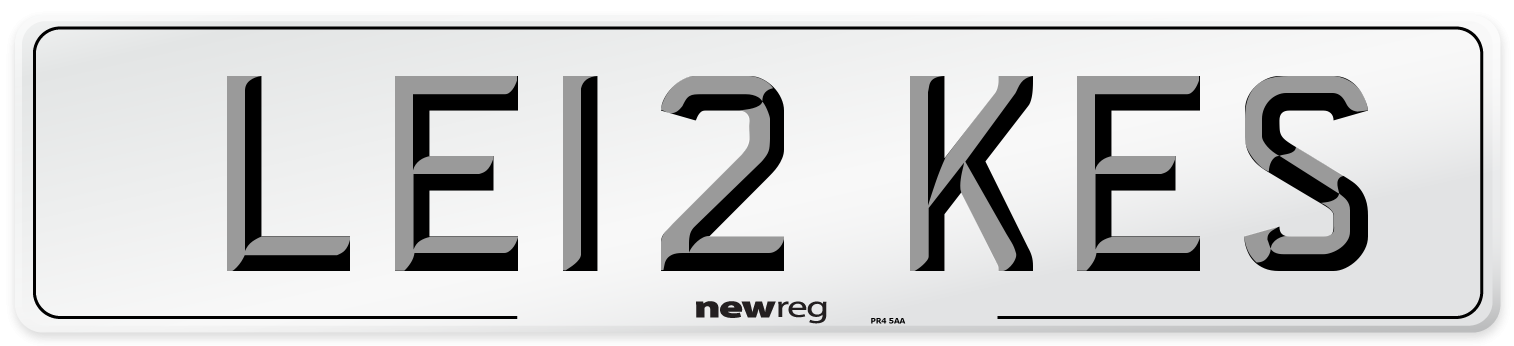 LE12 KES Front Number Plate