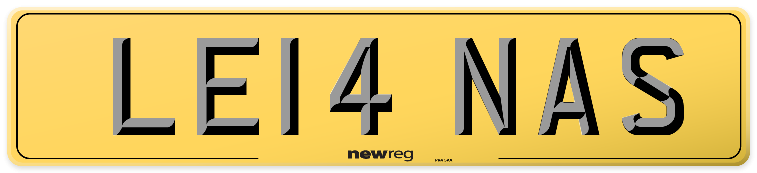 LE14 NAS Rear Number Plate