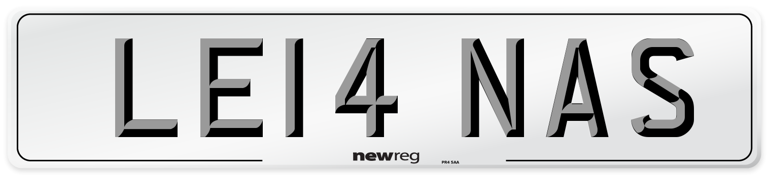 LE14 NAS Front Number Plate