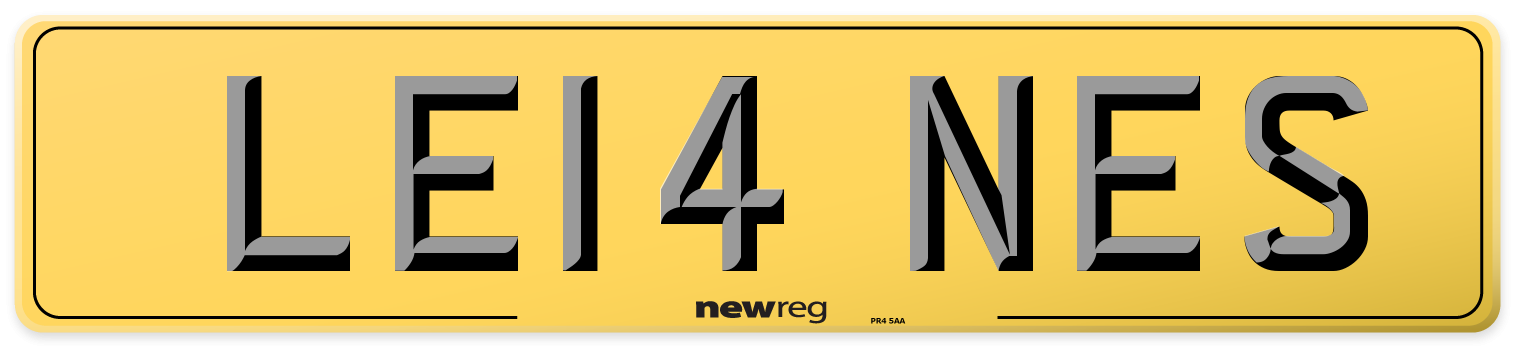 LE14 NES Rear Number Plate