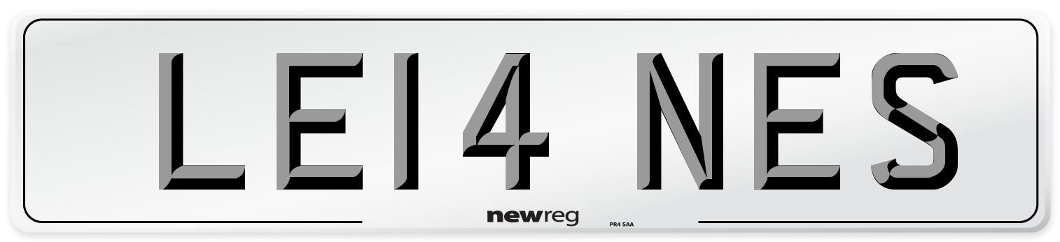 LE14 NES Front Number Plate