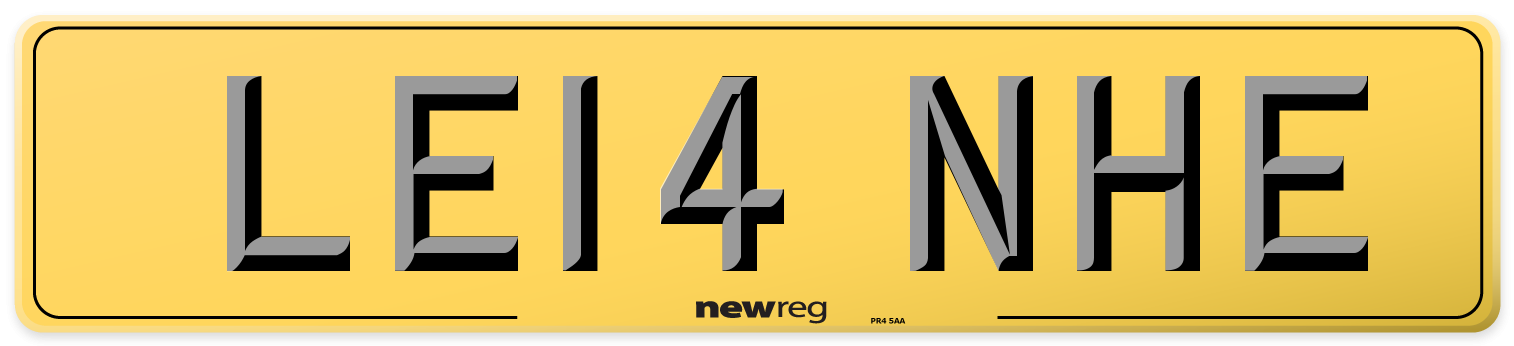 LE14 NHE Rear Number Plate