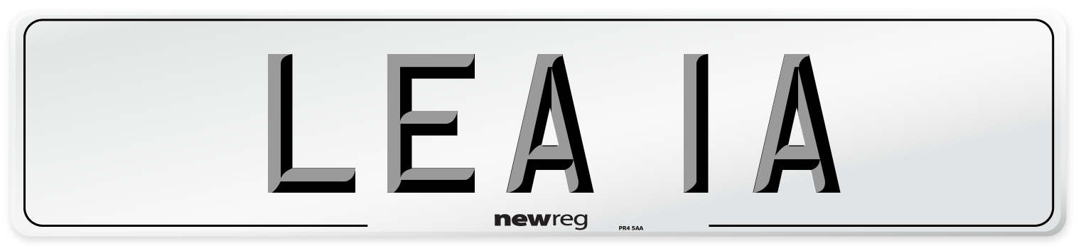 LEA 1A Front Number Plate