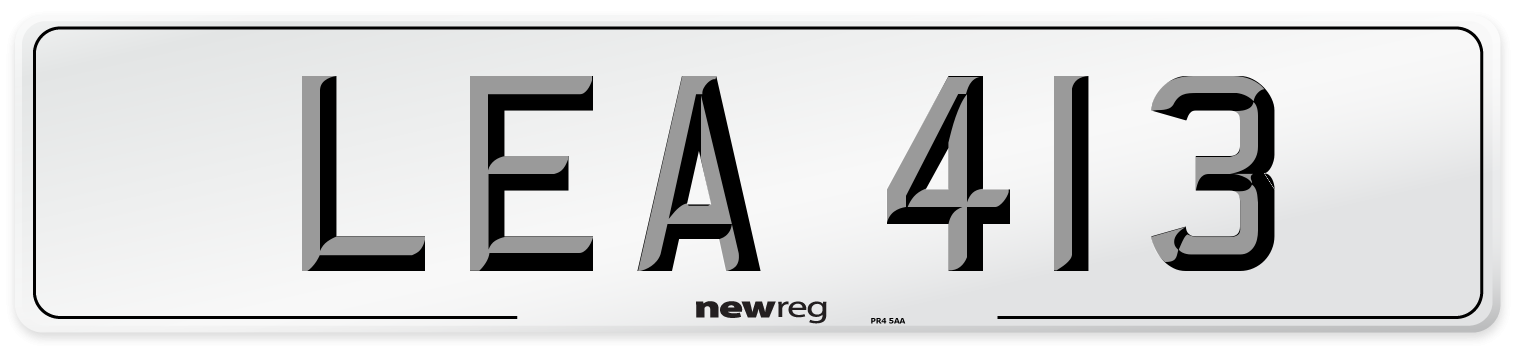 LEA 413 Front Number Plate