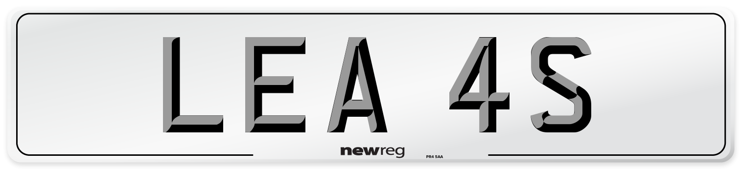 LEA 4S Front Number Plate