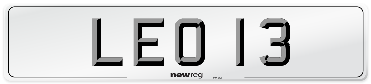 LEO 13 Front Number Plate