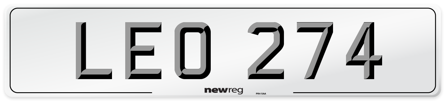 LEO 274 Front Number Plate