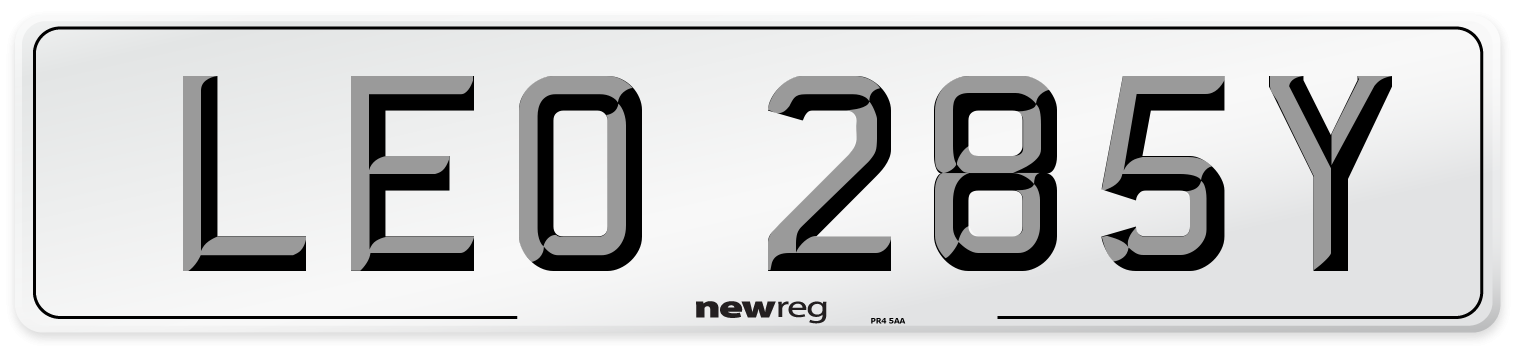 LEO 285Y Front Number Plate