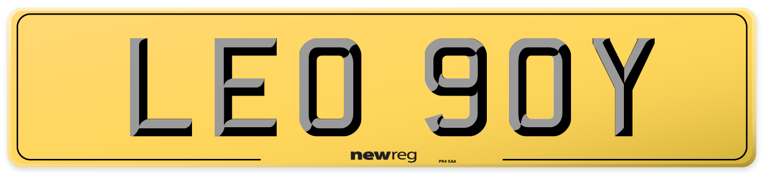 LEO 90Y Rear Number Plate