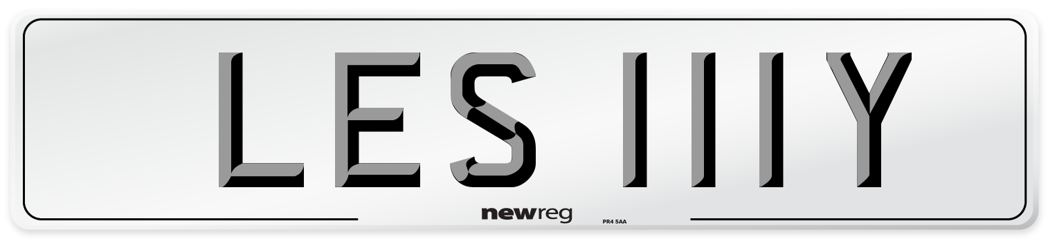 LES 111Y Front Number Plate