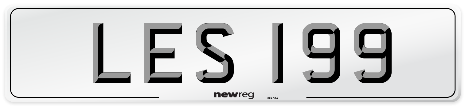 LES 199 Front Number Plate