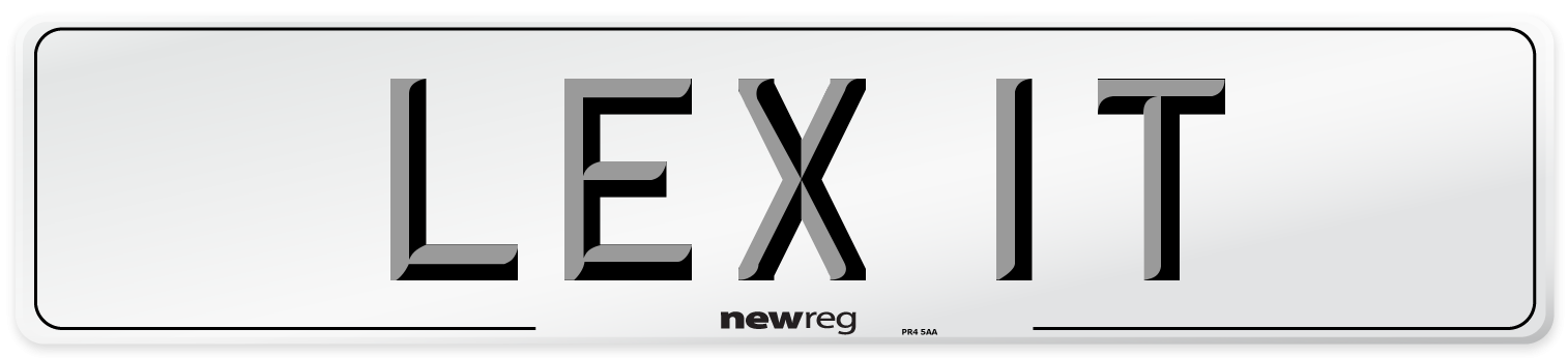 LEX 1T Front Number Plate