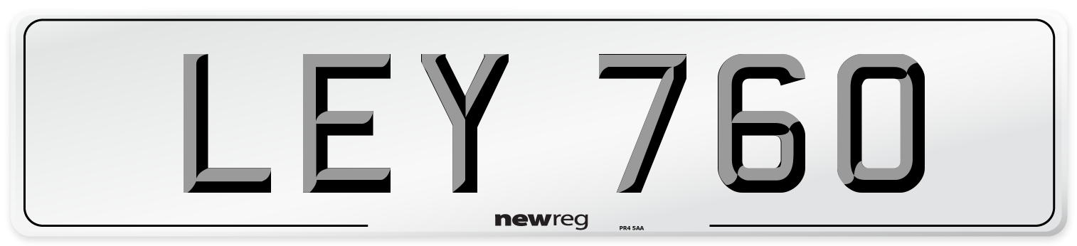 LEY 760 Front Number Plate