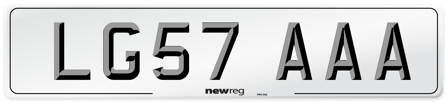 LG57 AAA Front Number Plate