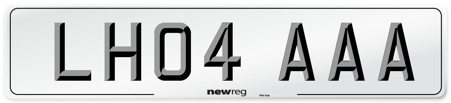 LH04 AAA Front Number Plate