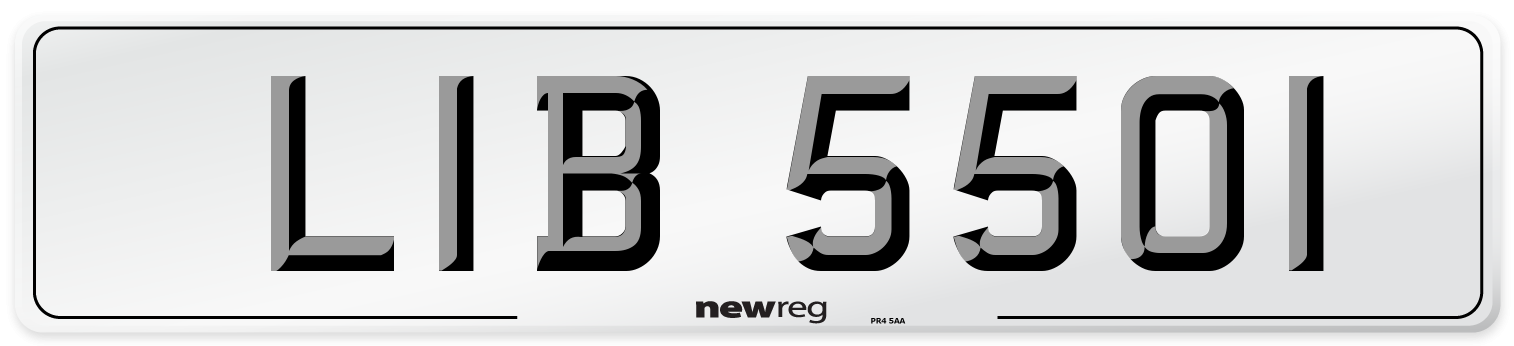 LIB 5501 Front Number Plate