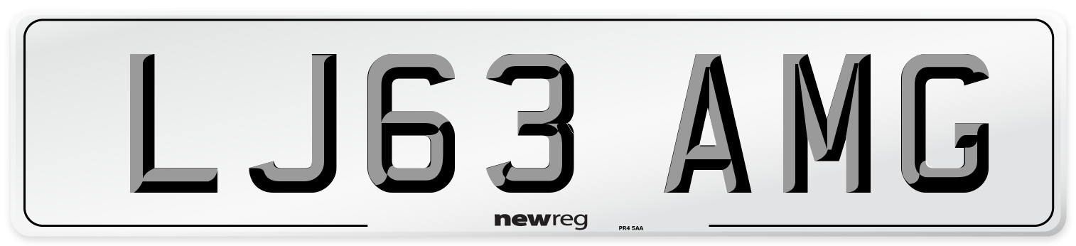 LJ63 AMG Front Number Plate