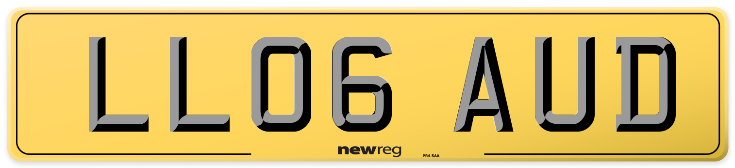 LL06 AUD Rear Number Plate