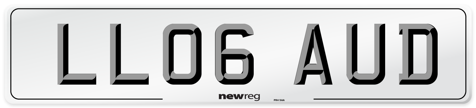 LL06 AUD Front Number Plate