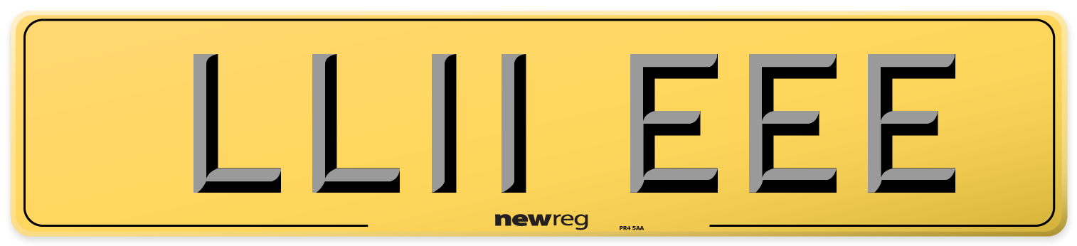 LL11 EEE Rear Number Plate