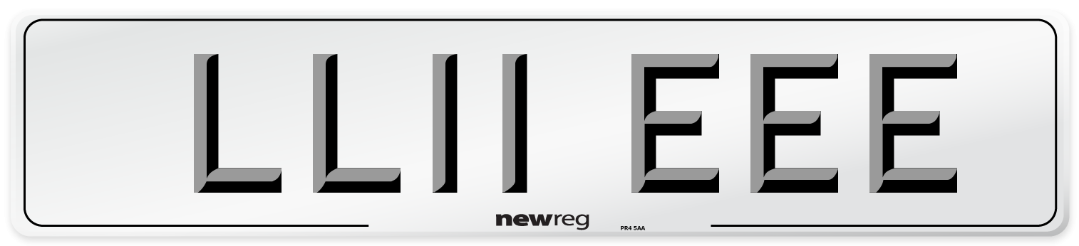 LL11 EEE Front Number Plate