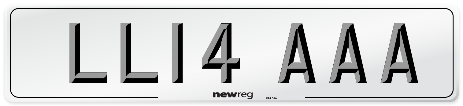 LL14 AAA Front Number Plate
