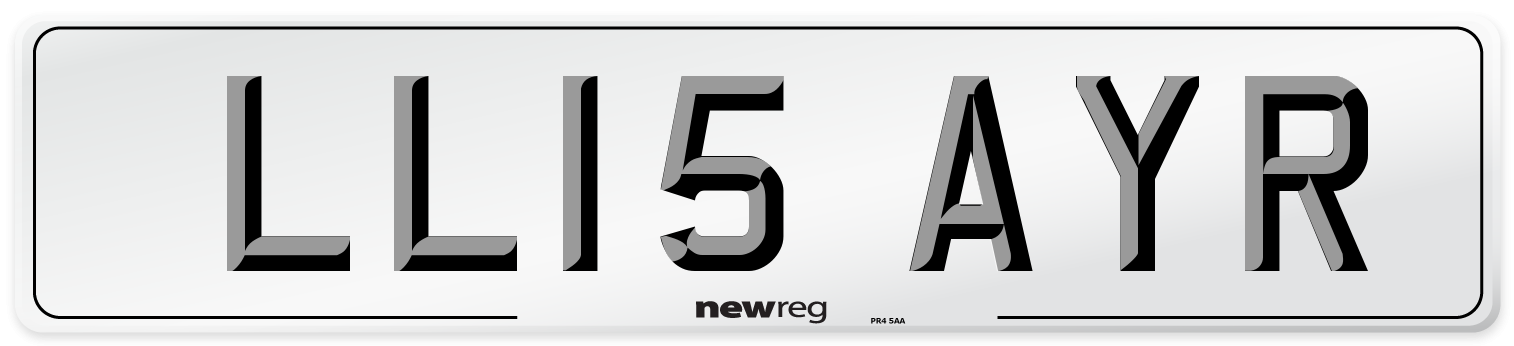 LL15 AYR Front Number Plate