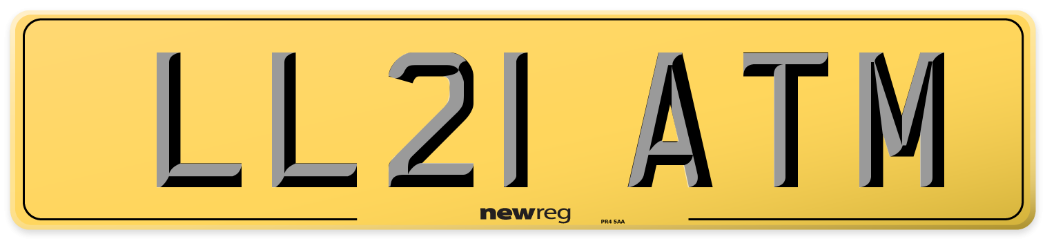 LL21 ATM Rear Number Plate