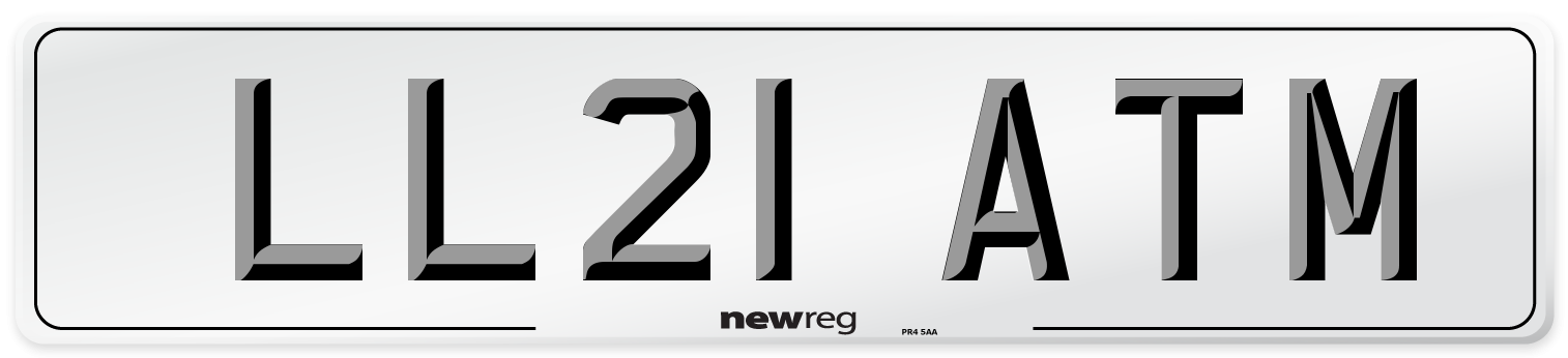 LL21 ATM Front Number Plate