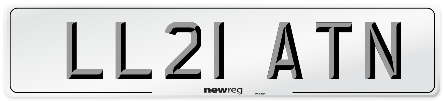 LL21 ATN Front Number Plate