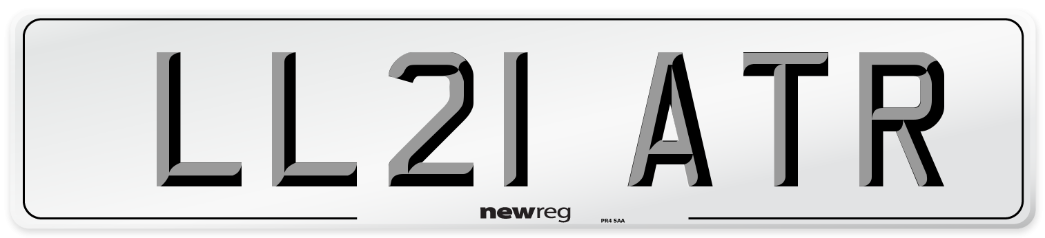 LL21 ATR Front Number Plate