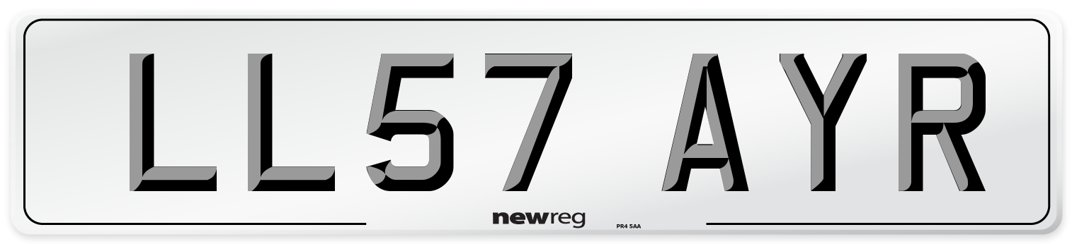LL57 AYR Front Number Plate
