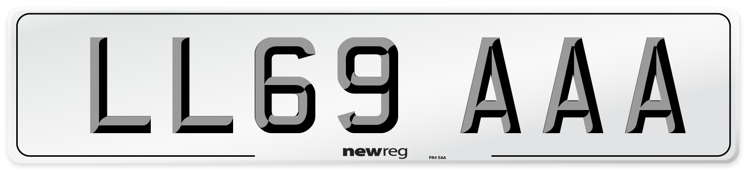 LL69 AAA Front Number Plate