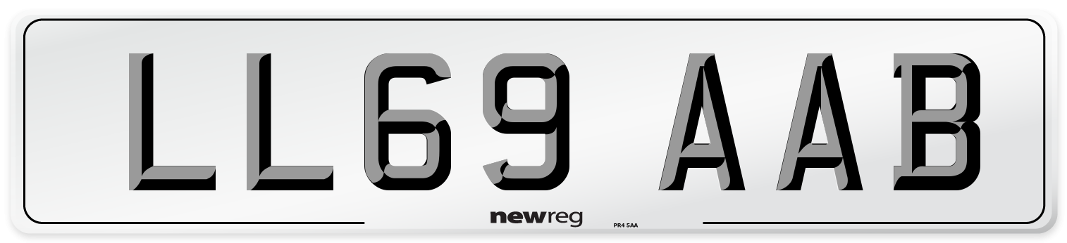 LL69 AAB Front Number Plate