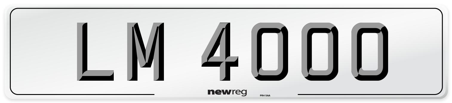 LM 4000 Front Number Plate