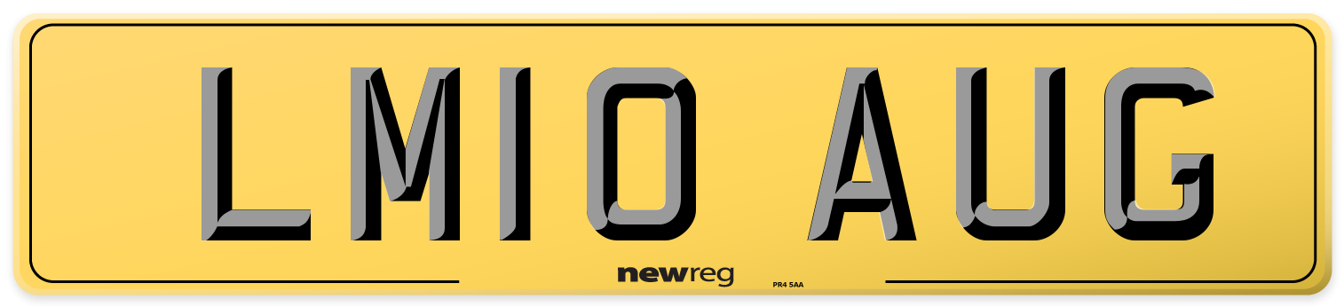 LM10 AUG Rear Number Plate