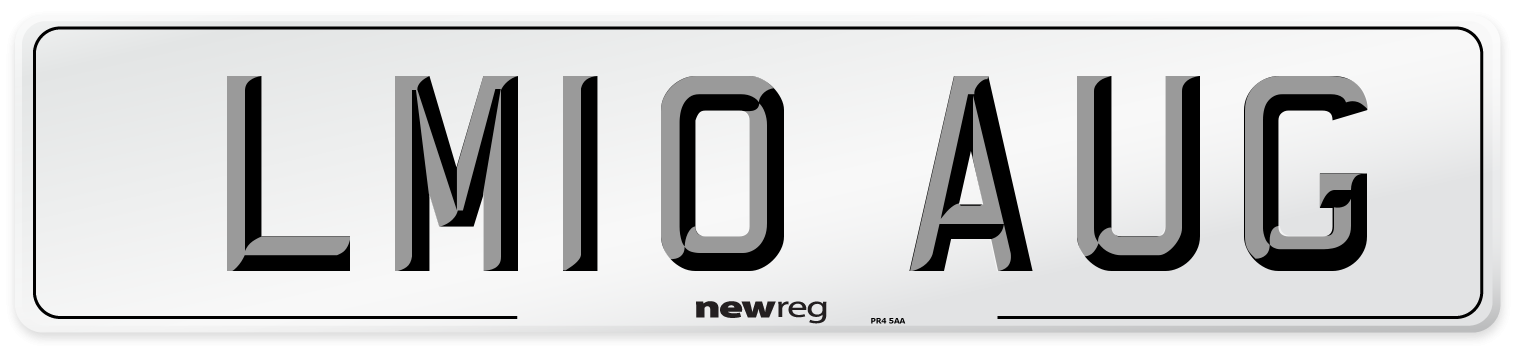 LM10 AUG Front Number Plate