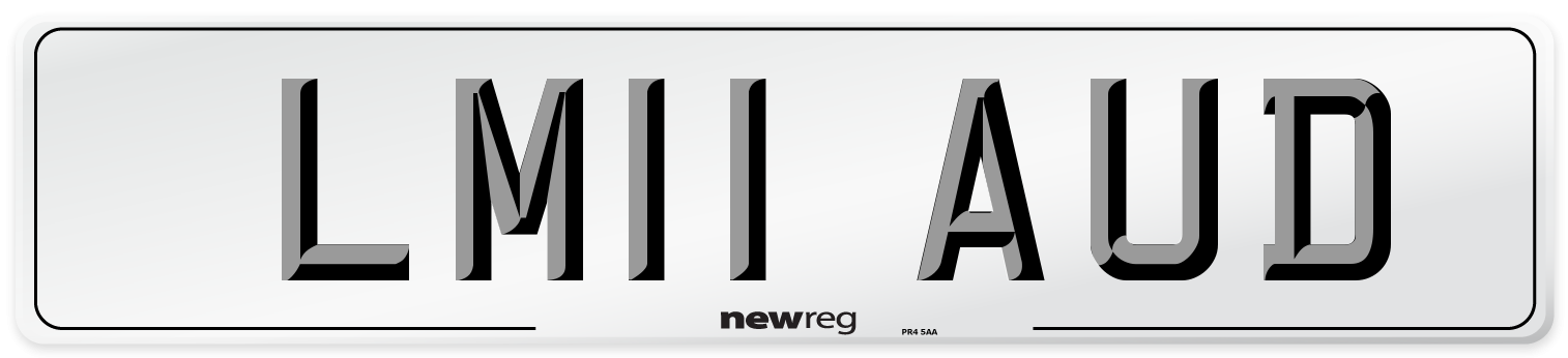LM11 AUD Front Number Plate