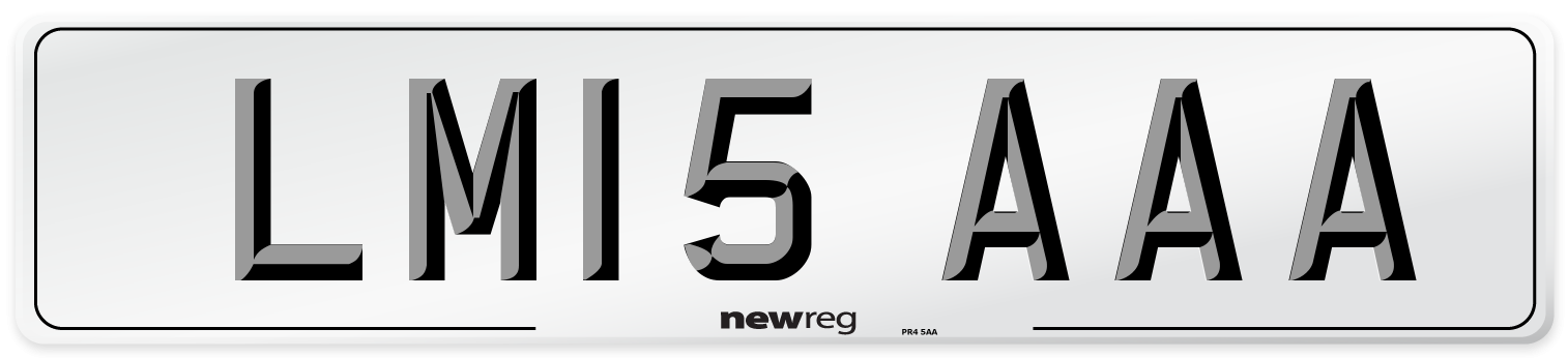 LM15 AAA Front Number Plate