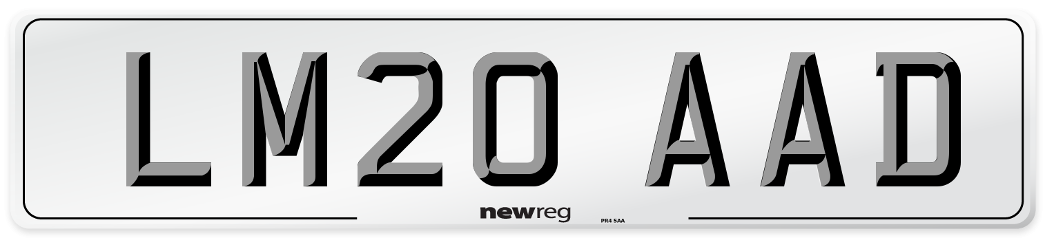 LM20 AAD Front Number Plate