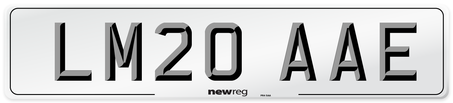 LM20 AAE Front Number Plate