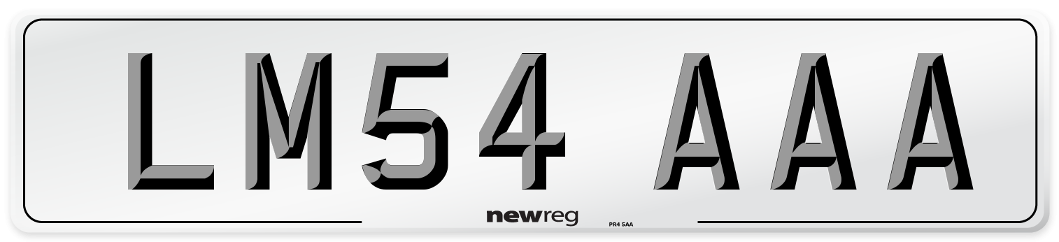 LM54 AAA Front Number Plate