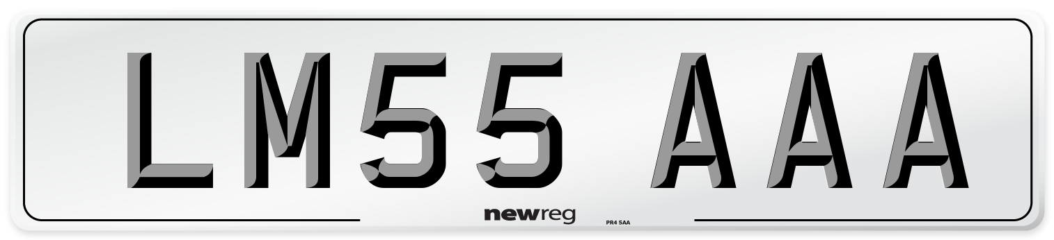 LM55 AAA Front Number Plate
