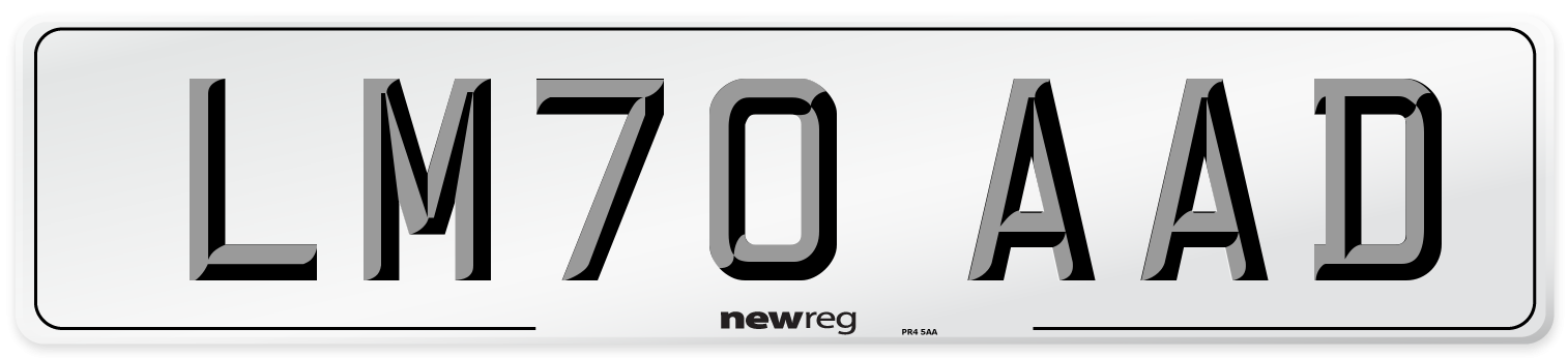 LM70 AAD Front Number Plate
