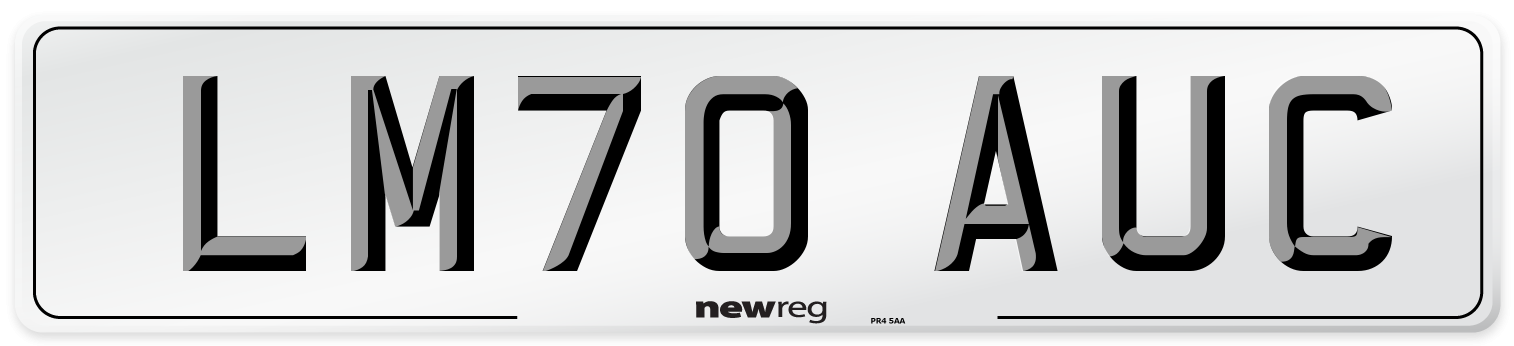 LM70 AUC Front Number Plate