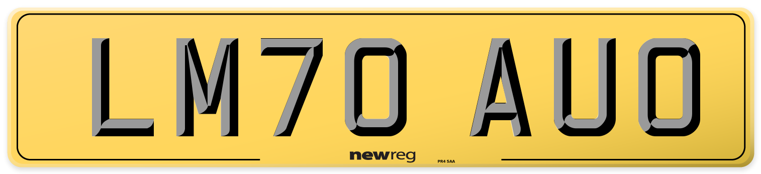 LM70 AUO Rear Number Plate