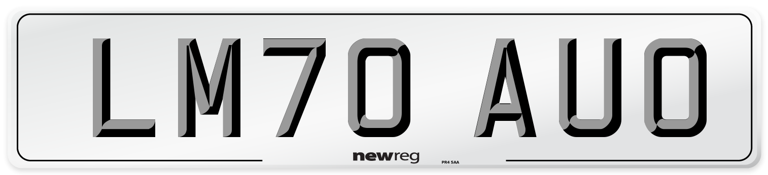 LM70 AUO Front Number Plate