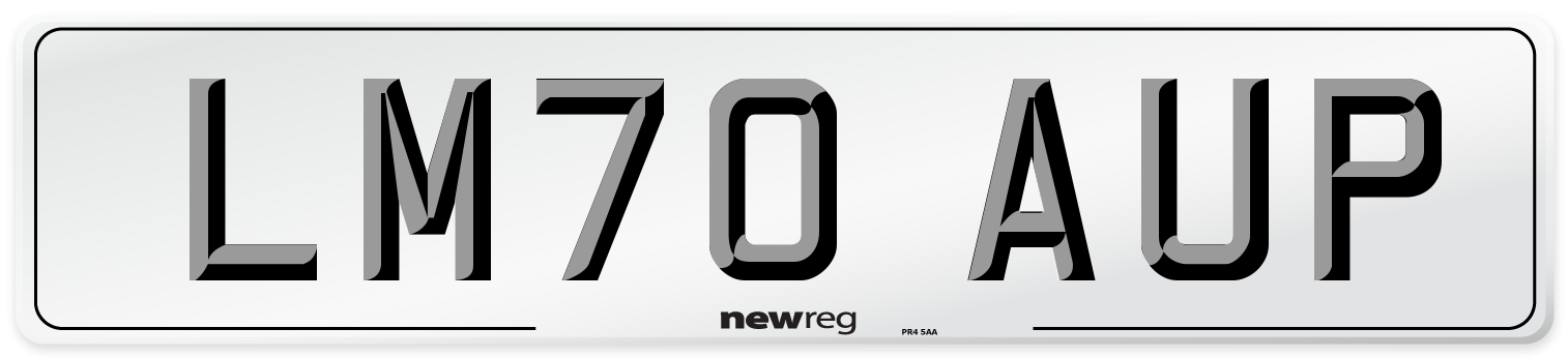 LM70 AUP Front Number Plate