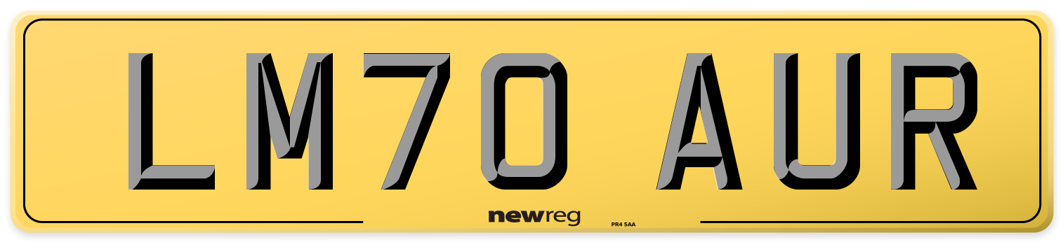 LM70 AUR Rear Number Plate